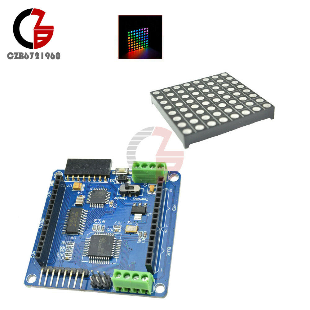 RGB Full-color 8x8 LED with Colorful Magic Matrix Driver Shield Colorduino Kits