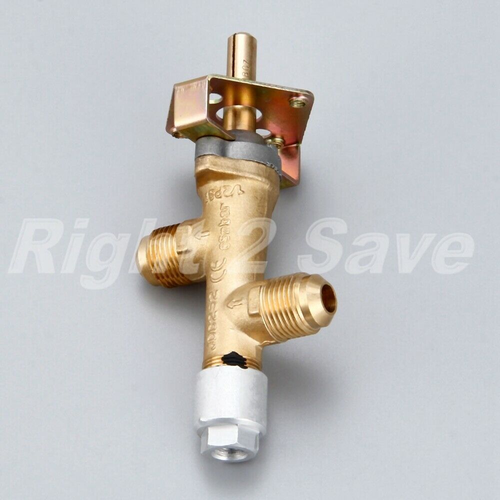 1Pc Pilot Safety Gas Valve Tap 3/8" NPT Male Flare Thread Solenoid Brass 1/2PSI