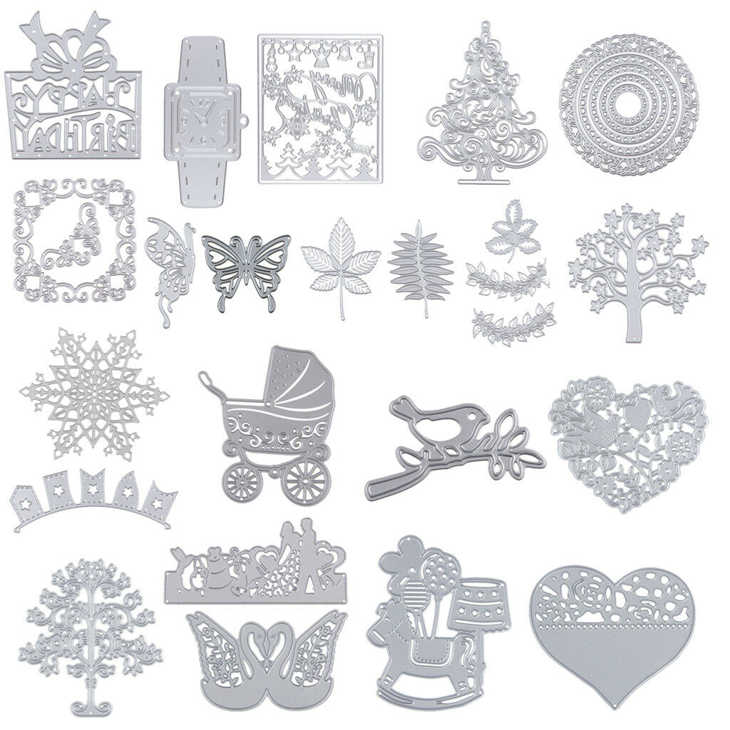 2pcs DIY Cutting Die Stencil Scrapbook Album Paper Card Embossing Craft-Leaf