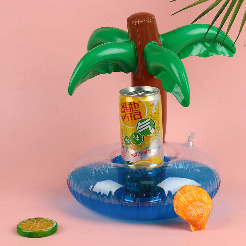 Mini Inflatable coconut tree Pool Float Toys Drink Float Cup Holder Party Toys