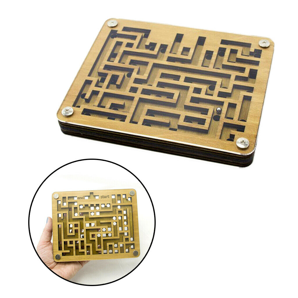 Traditional Table Maze Balance Board Puzzle Game for Kids Adults Gifts 6''