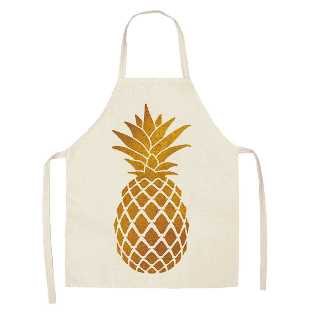 Apron Pineapples Unisex Kitchen Bib Apron Cooking Baking Gardening 49X40cm