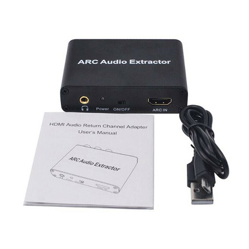 HDMI Digital To Analog Coaxail ARC Audio Extractor Converter Adapter 3.5mmDEAU