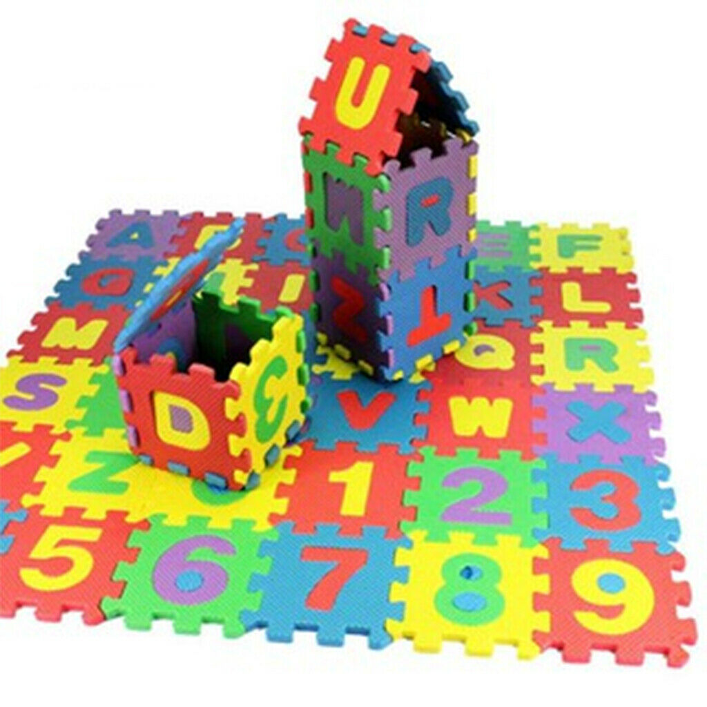 36 Pieces Kid's Puzzle Exercise Play Mat with EVA Foam Interlocking Tiles For