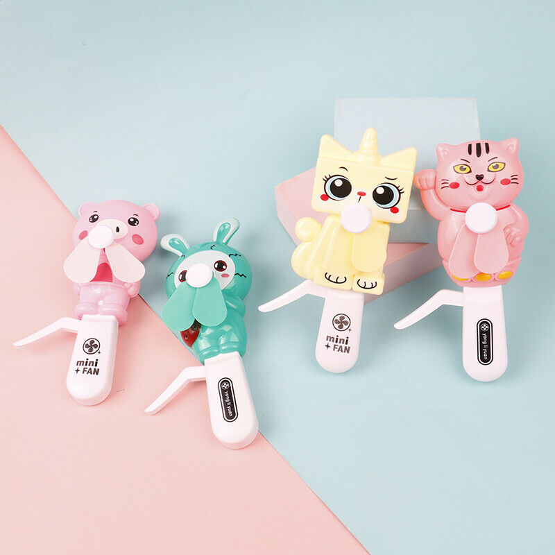 Summer Hand Crank Fan Cartoon Small Fan Mini Student Gift Travel Portab.l8