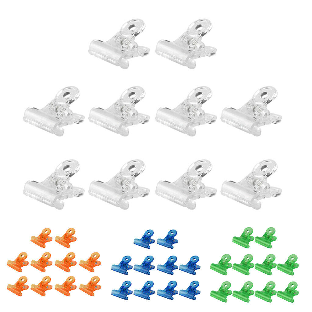 40Pieces Salon Professional Acrylic Nail Clip UV Gel Remover Multicolor