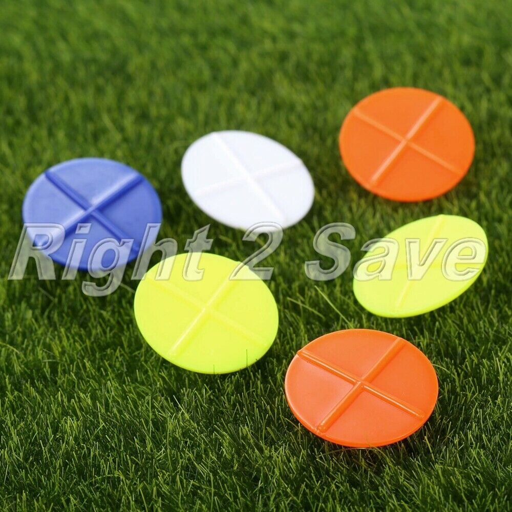 100Pcs Round Cross Golf Ball Markers Golf Club Position Training Marker Aid