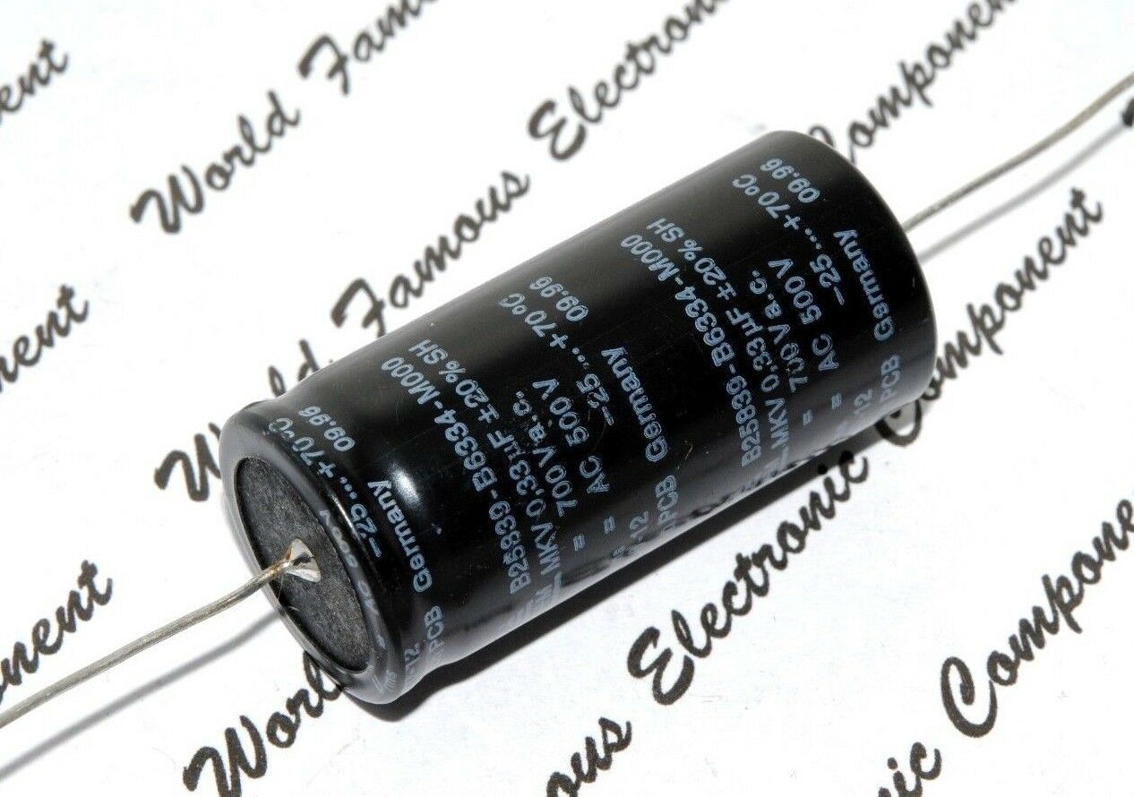 1pcs - SIEMENS MKV 0.33uF (0,33µF) 700V Axial Oil Capacitor - B25839-B6334-M