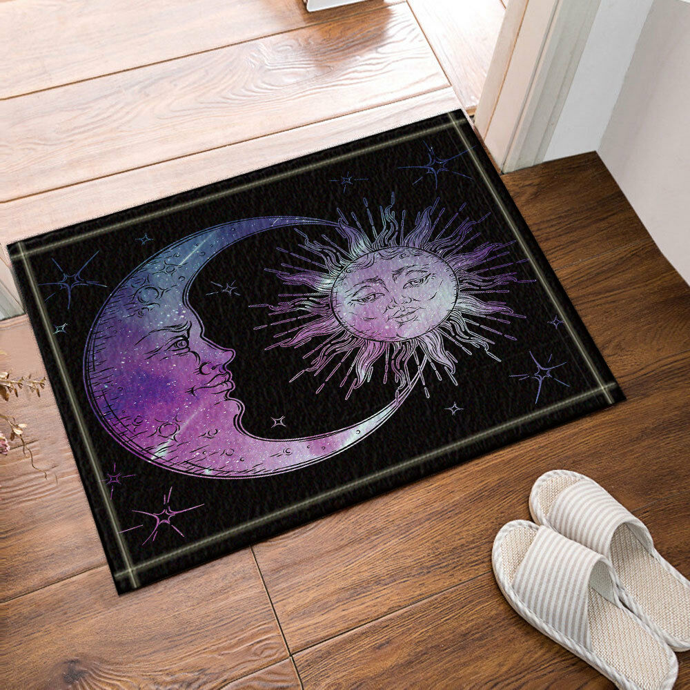 Moon and Sun Non-slip Bath Mat Bathroom Bedroom Rug door 40x60CM