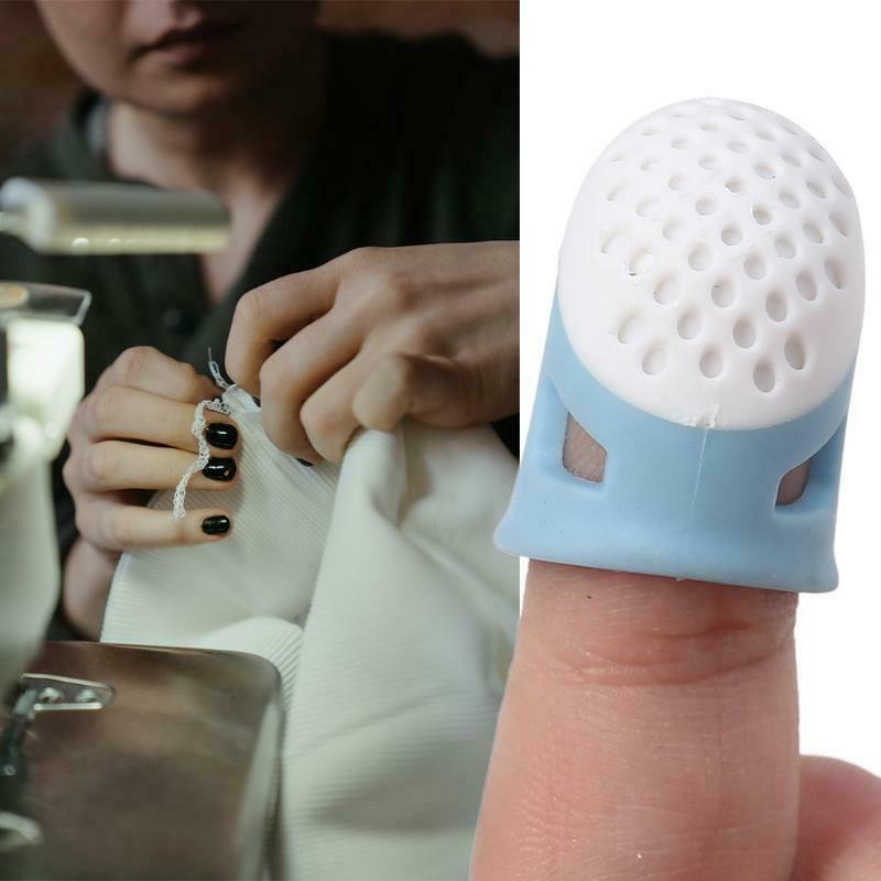 2pcs Multifunctional Silicone Thimbles Finger Protector Sleeve Pin Needles DIY