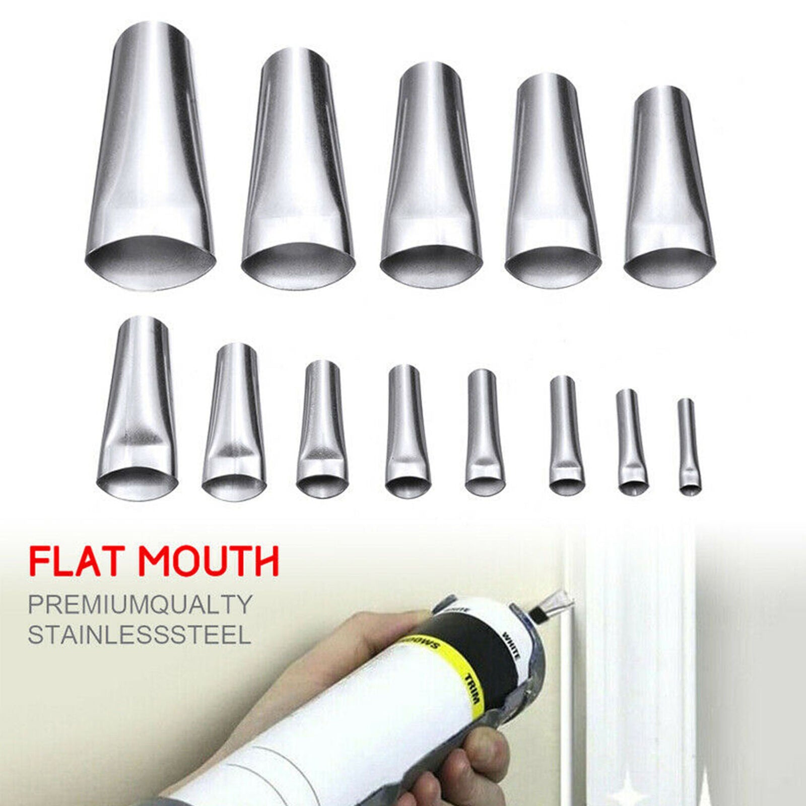 17pcs Stainless Steel Silicone Caulking Nozzle Finisher Filler Tool Kit