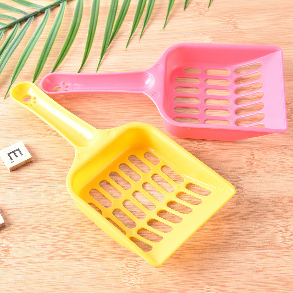 Cat Dog Plastic Litter Tray Scoop Spoon Random Color Waste Poop Shovel Cl.l8