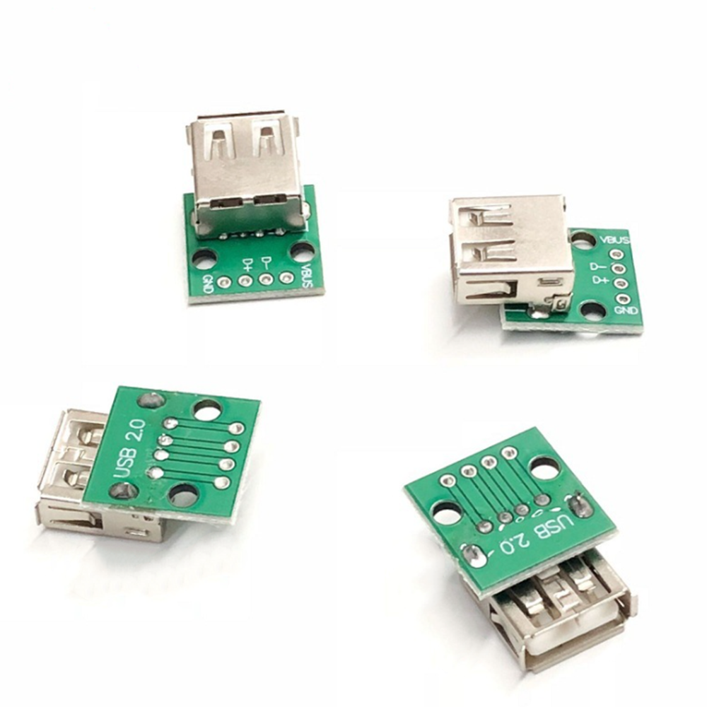 5Pcs/Lot Type A Female USB to DIP 2.54mm PCB Connector PCB Board Connector