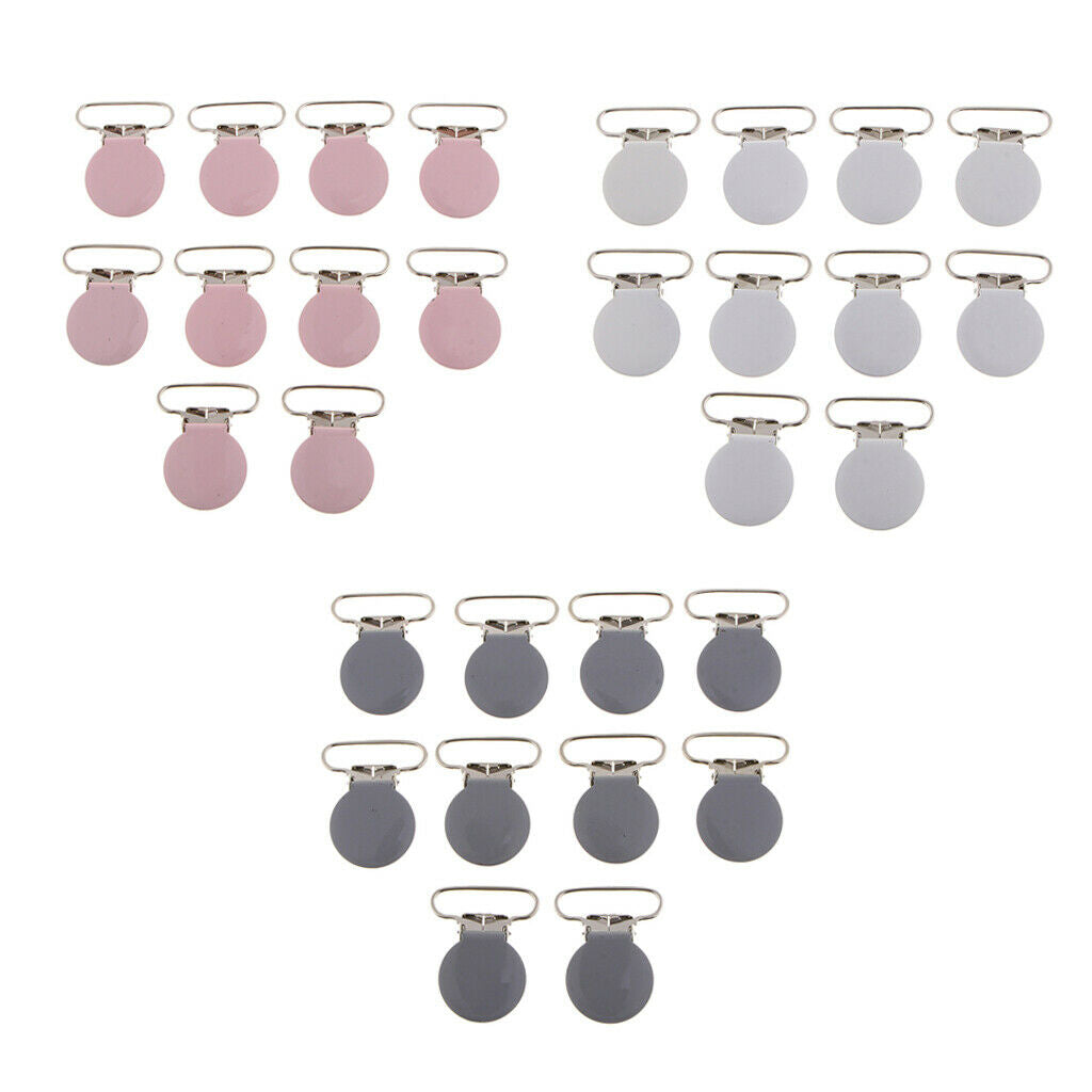 Prettyia 30 Pieces Metal Pacifier Suspender Clips / Garment Making Pacifier