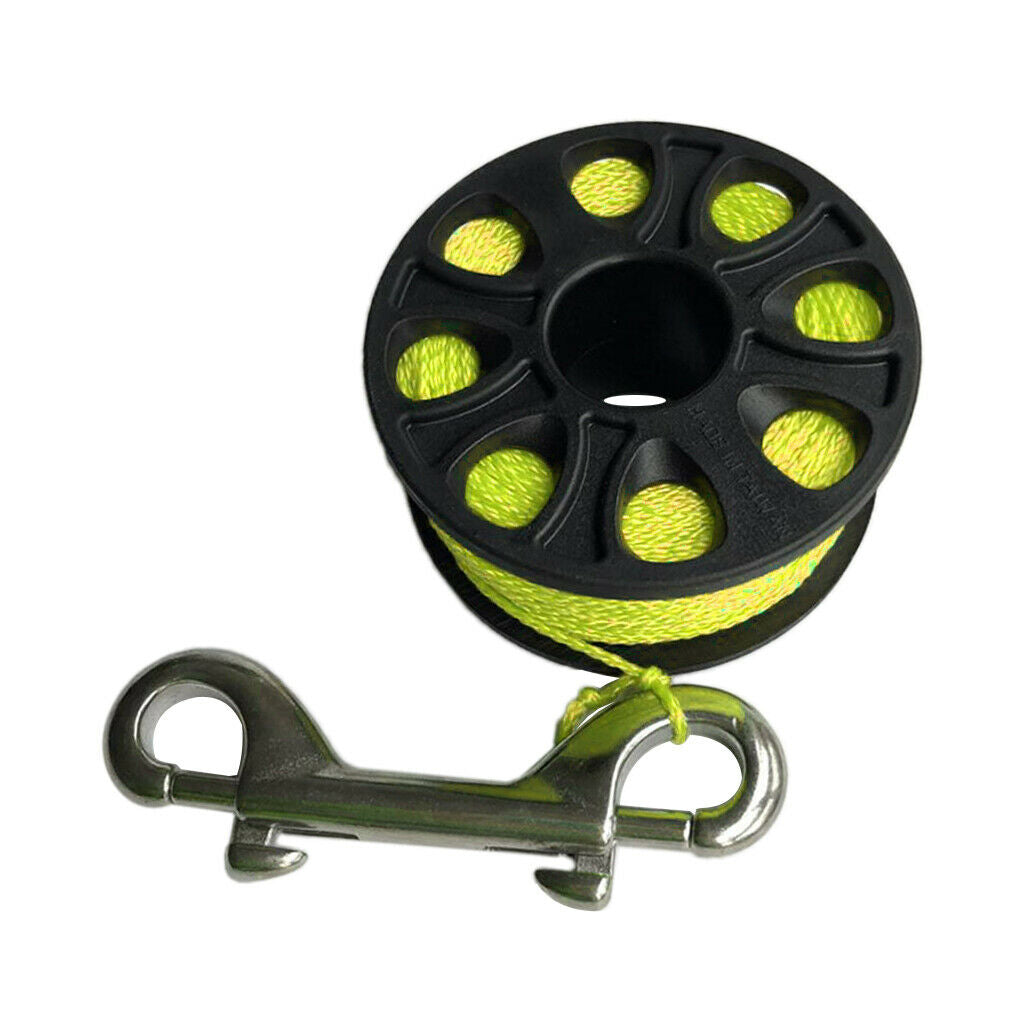 Durable 30lbs Diving Lift Bag Underwater Dive Finger Spool Reel Cord Clip