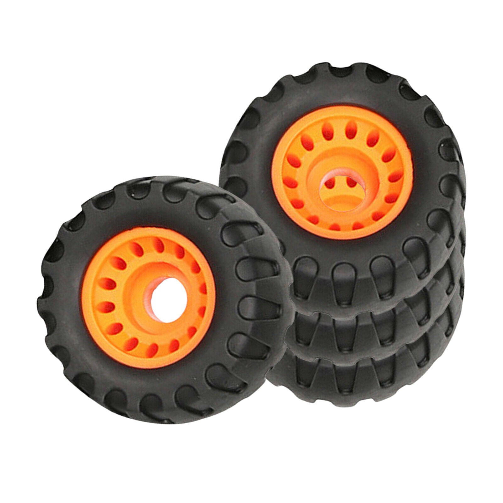 4x 75A Skateboard Wheels 76x45mm Off Road Longboard Wheel Roller Parts Black