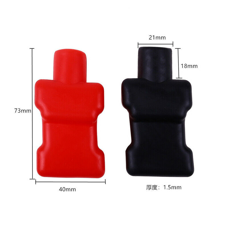 2pcs Car Battery Terminal Insulator Wire Connectors Cap Covers Protector Rubber