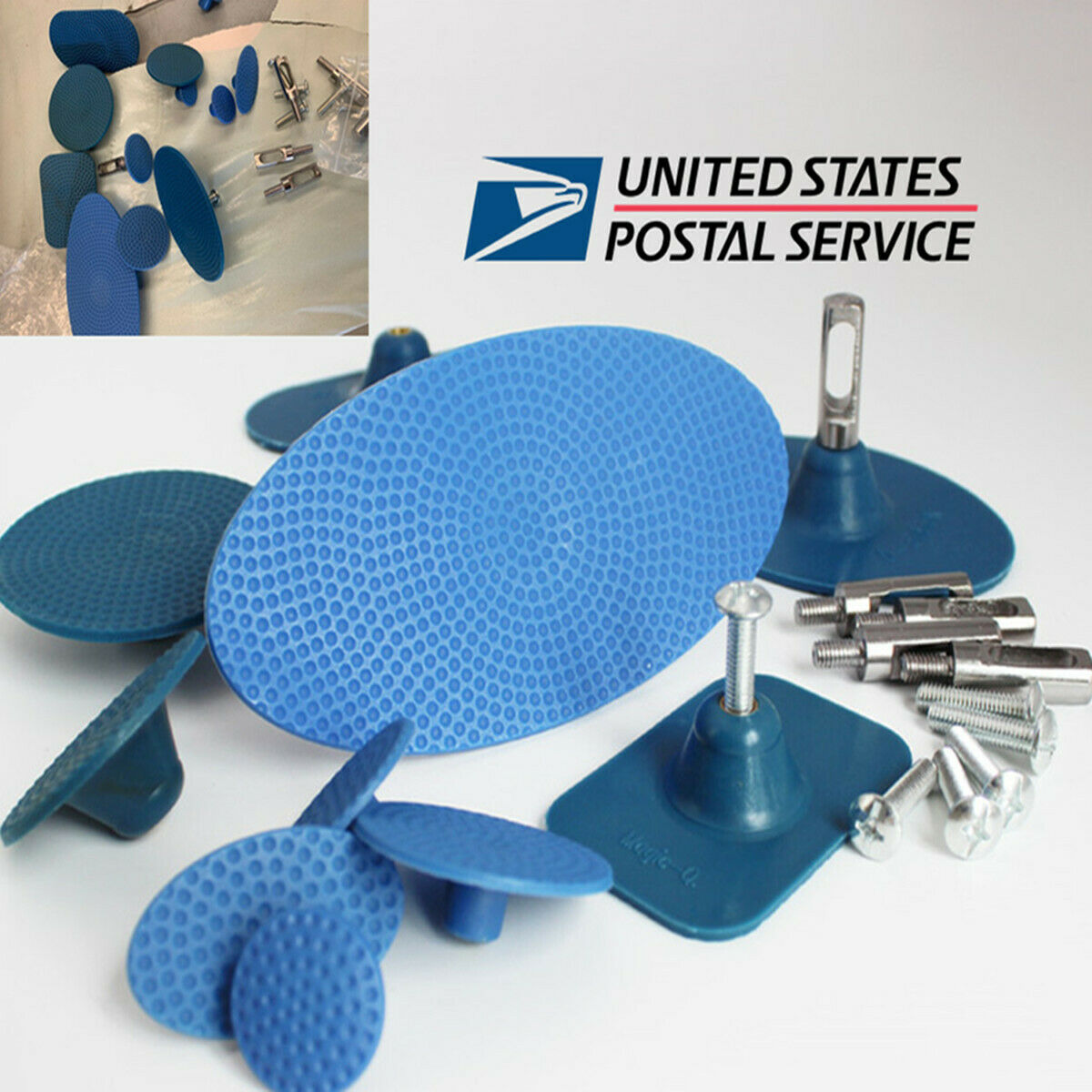 12Pcs/Set Auto Car Body Blue Glue Tabs Paintless Dent Remover Repair Tools