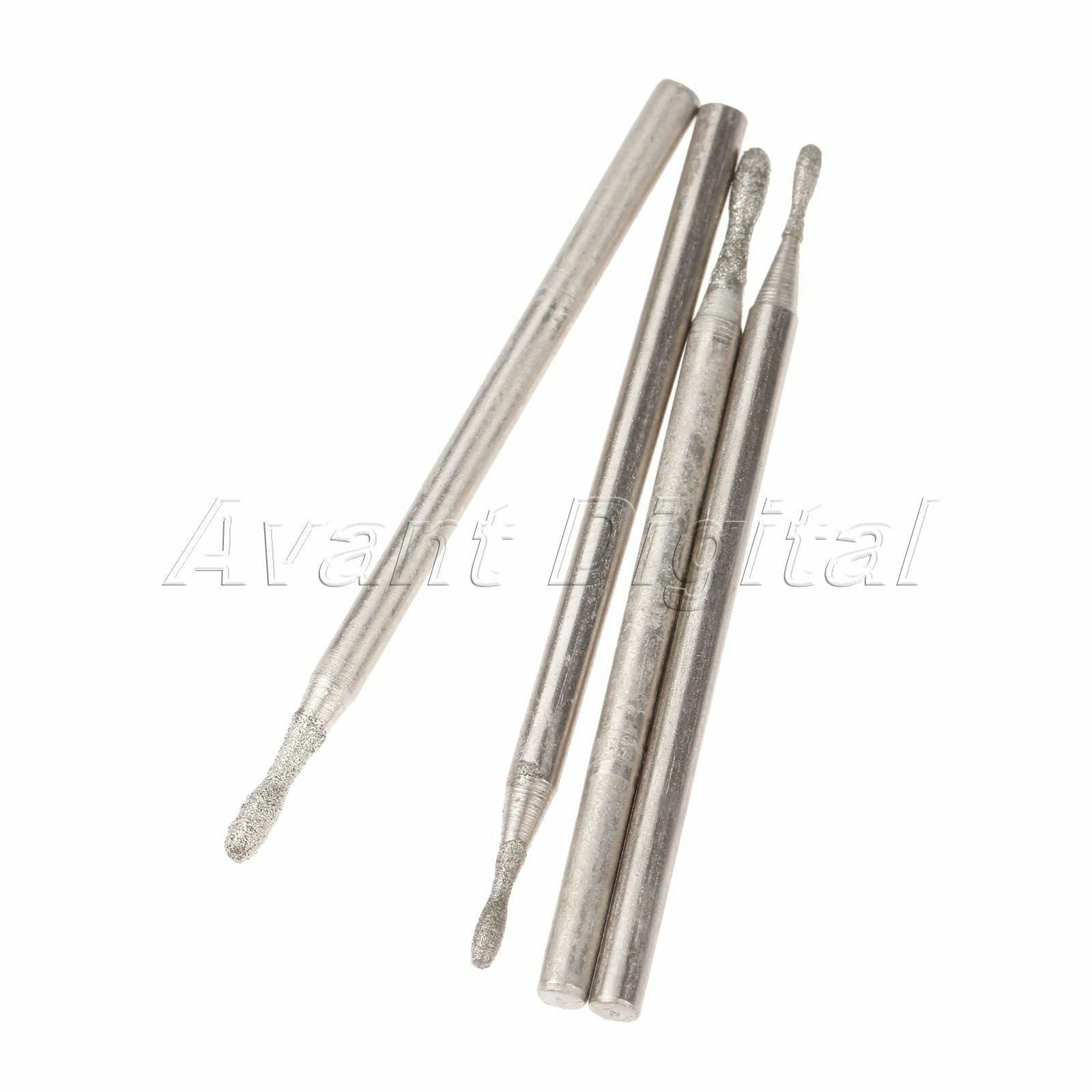 Oval Precision Diamond Grinding Head Abrasive Carving Ceramic Jade 2.35mm Shank