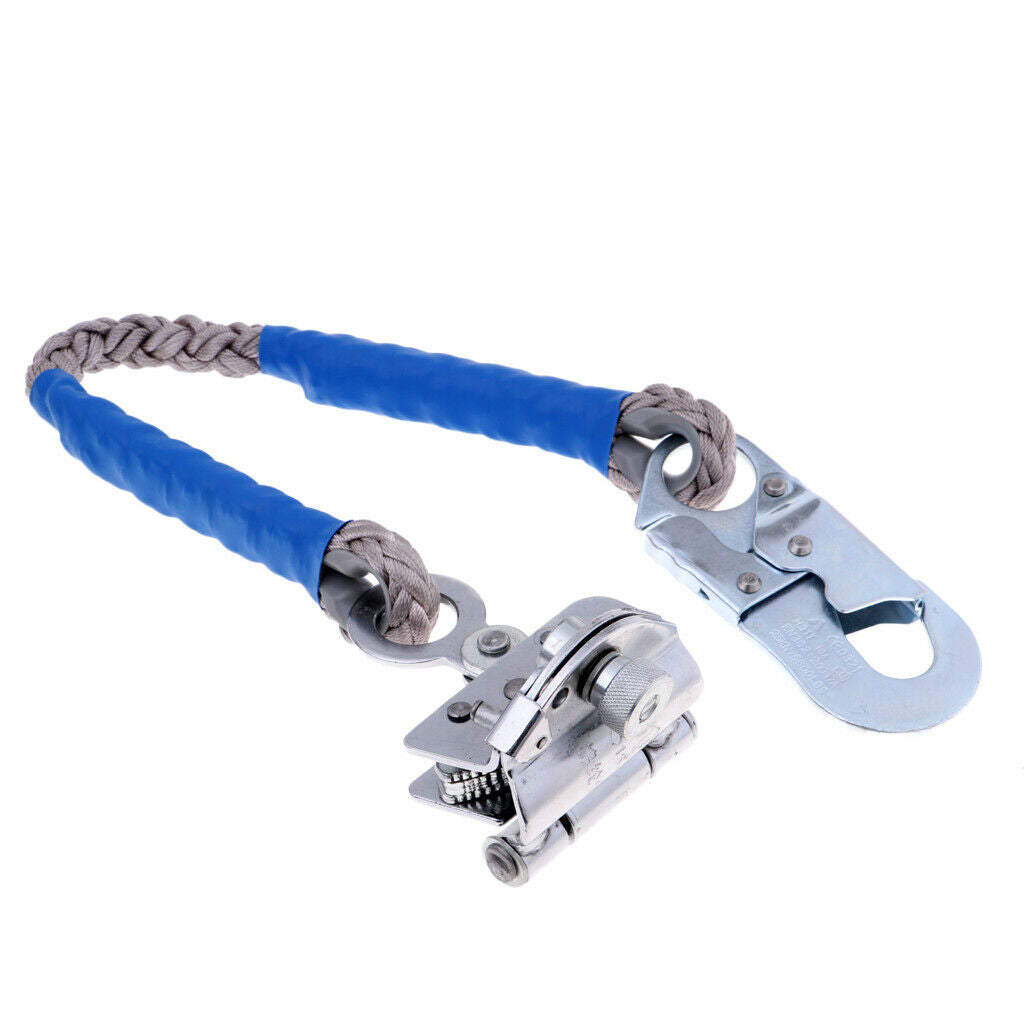2X Hands-free Climbing Fall Protection Rope Grab Shock Lanyard Snap Hook