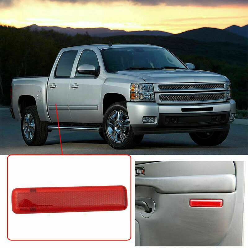 Right Door Panel Reflector Rear Trim Red For Chevy GMC Trucks SUV 2003-2007