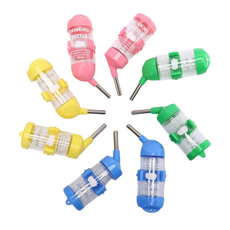 80ml Plastic Hamster Drinker Water Bottle Dispenser Hanging Pet Drinking .l8