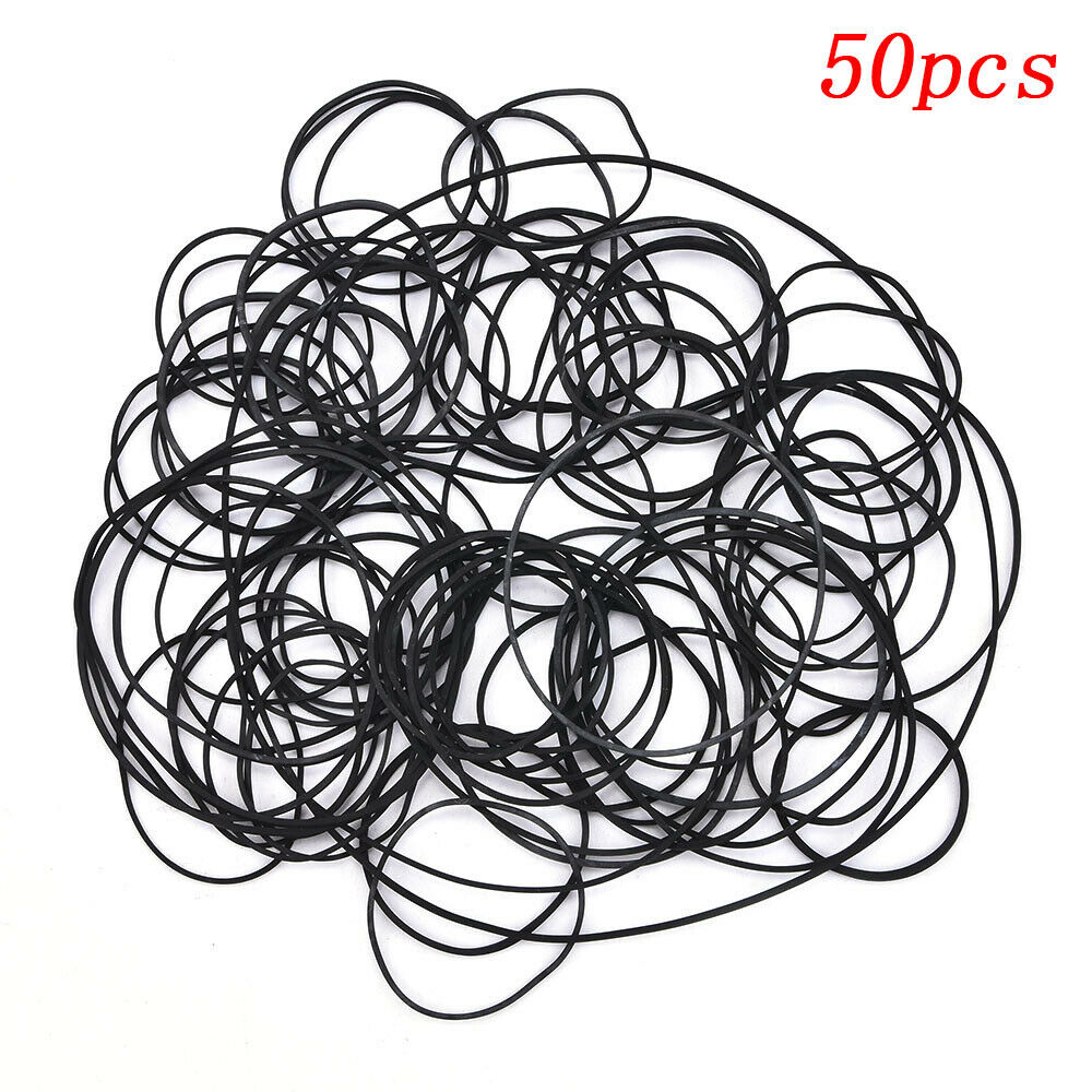 50Pcs/Set Universal 30-150mm Mix Cassette Tape Machine Square Belts Repair Kit