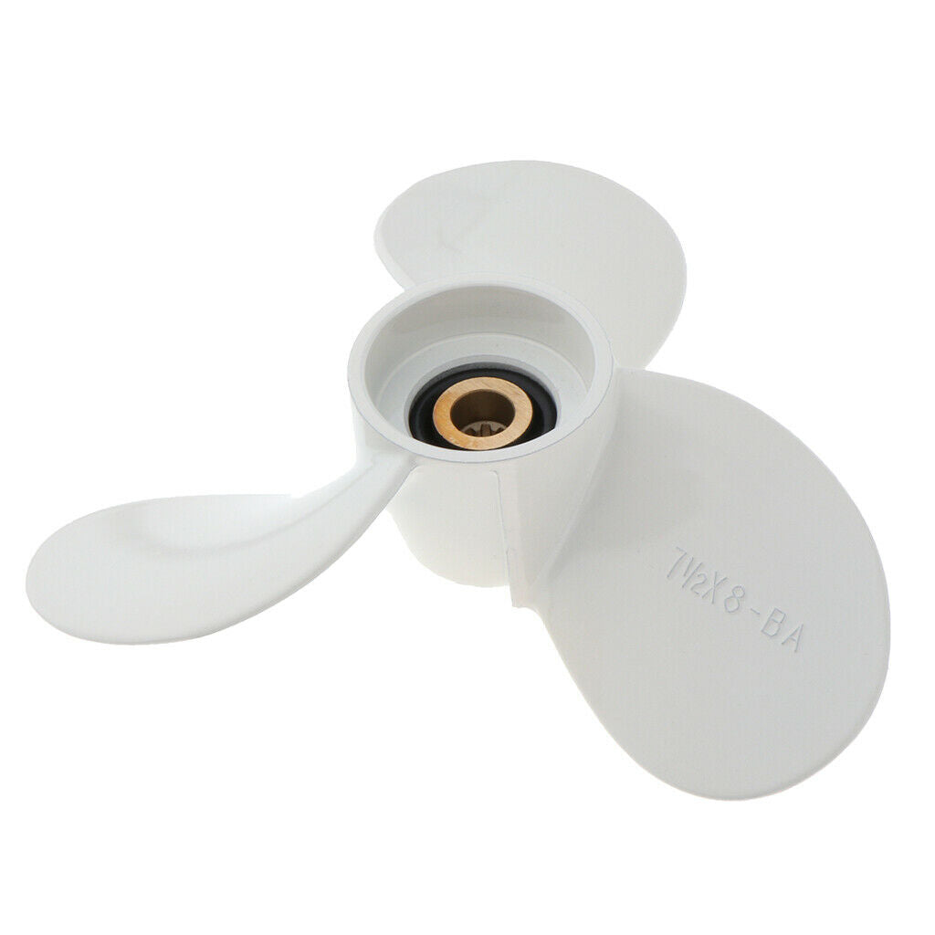 Marine Yacht Propeller 4-5-6HP White Finish for Yamaha 7 1/2 x 8-BY Durable