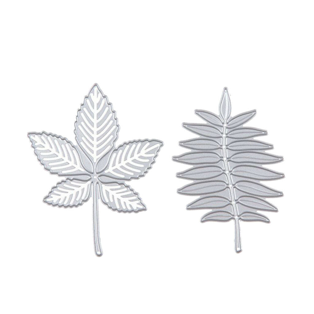 2pcs DIY Cutting Die Stencil Scrapbook Album Paper Card Embossing Craft-Leaf