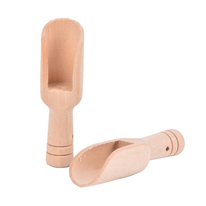 Wood Herb Spoon Bath Shower Rice Spice Salts Mini Kitchen Wooden Scoops SpooFCA