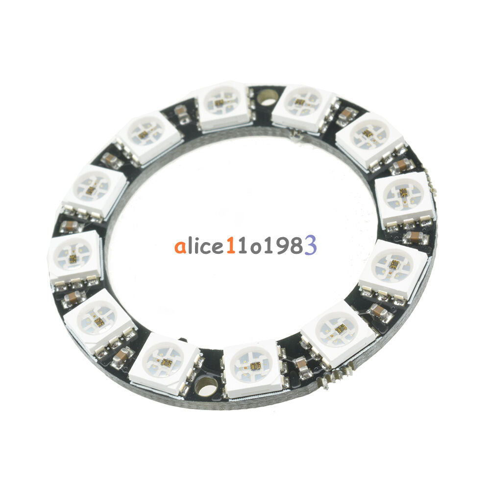2Pcs RGB LED Ring 12Bit WS2812 5050 RGB LED + Integrated Drivers For Arduino
