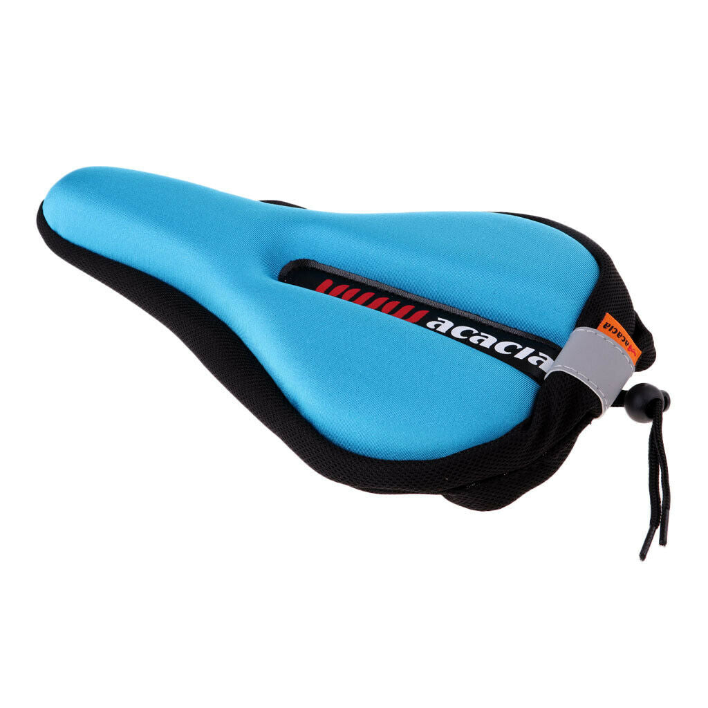 Bike Bicycle Cycling Thick Soft Comfort Saddle Cushion Seat Pad Cover Blue