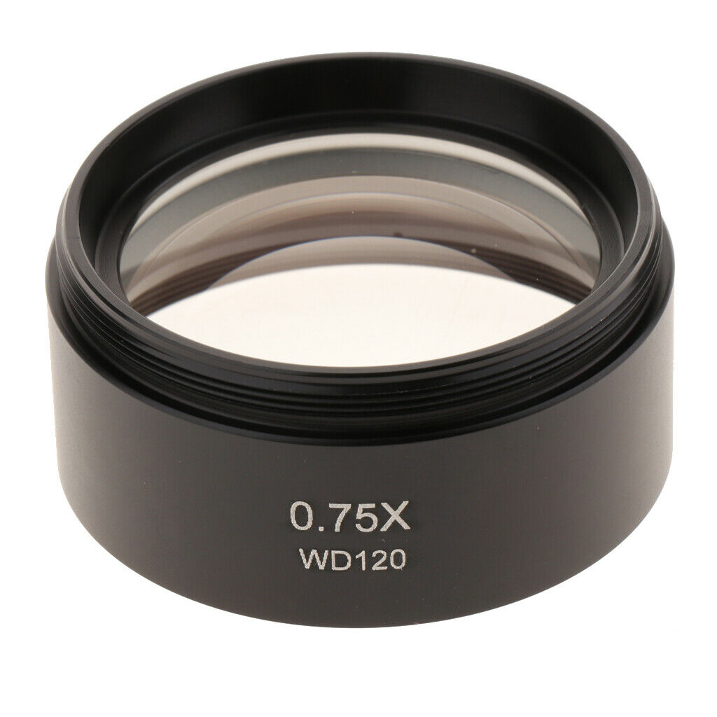 0.75x Barlow Auxiliary Objective Lens for Microscope 1-7/8" Thread W.D.120mm