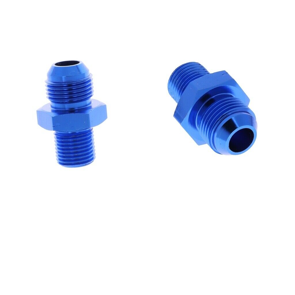 2 Pieces Universal Oil Cooler Fuel Line Hose Adapter Connector AN8-M16x1.5