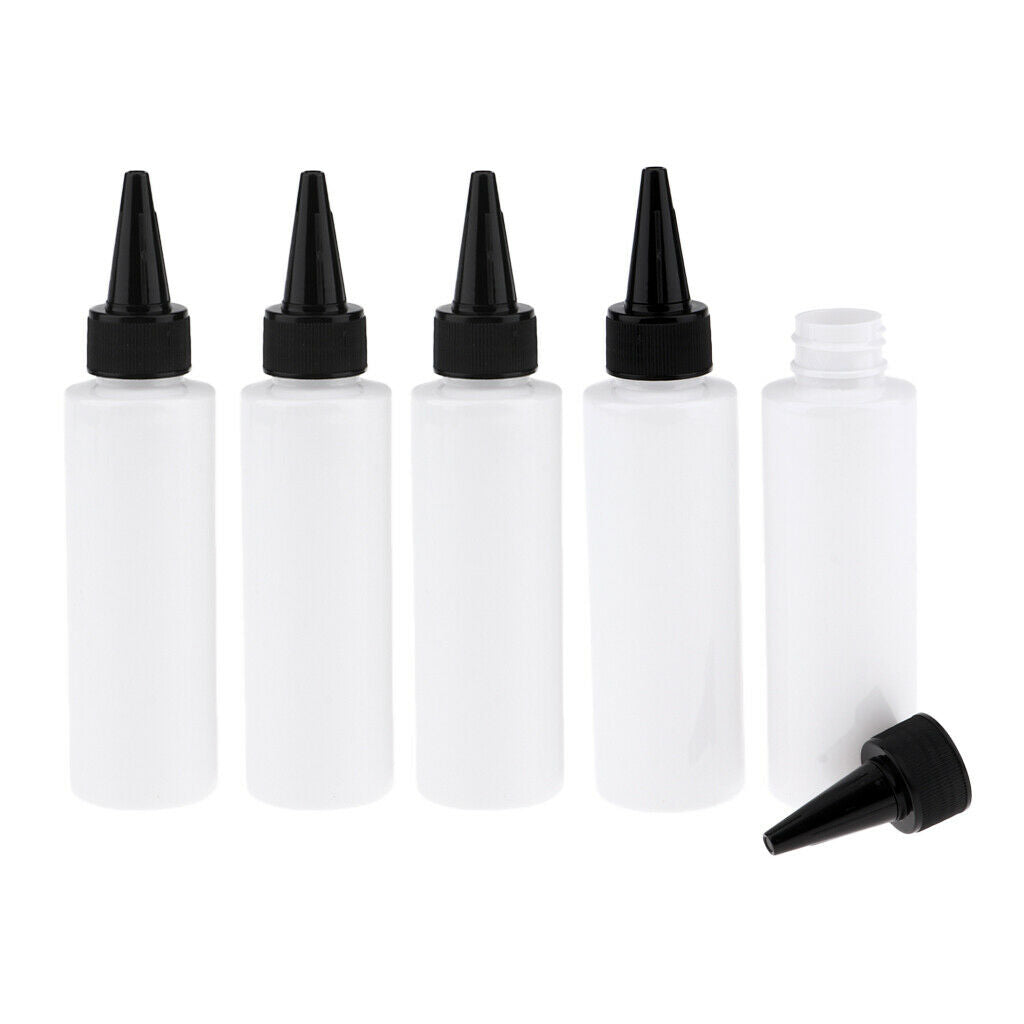 5 x Empty Plastic Essential Oil Bottle Refillable Perfume Vial White