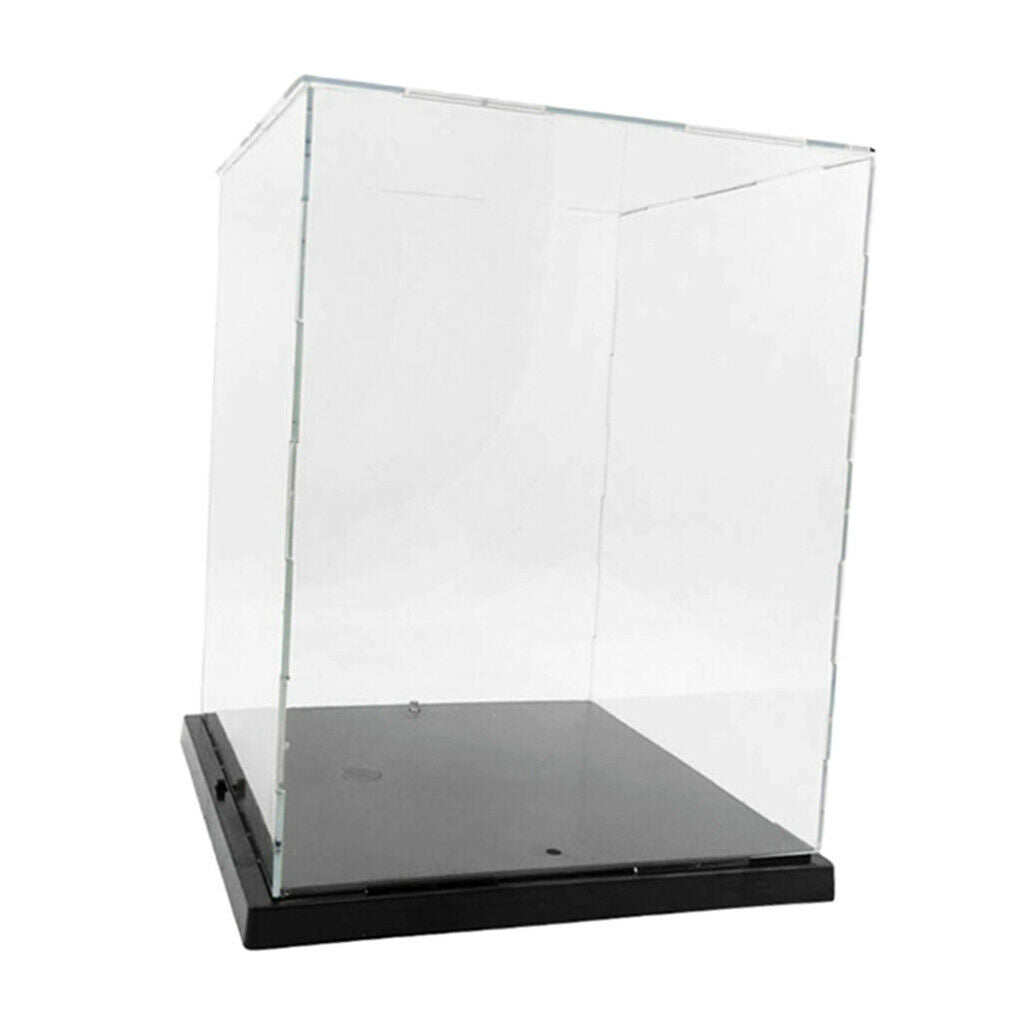 Clear Acrylic Display Case 8.27x8.46x10.24inch with Light, Dustproof Protection