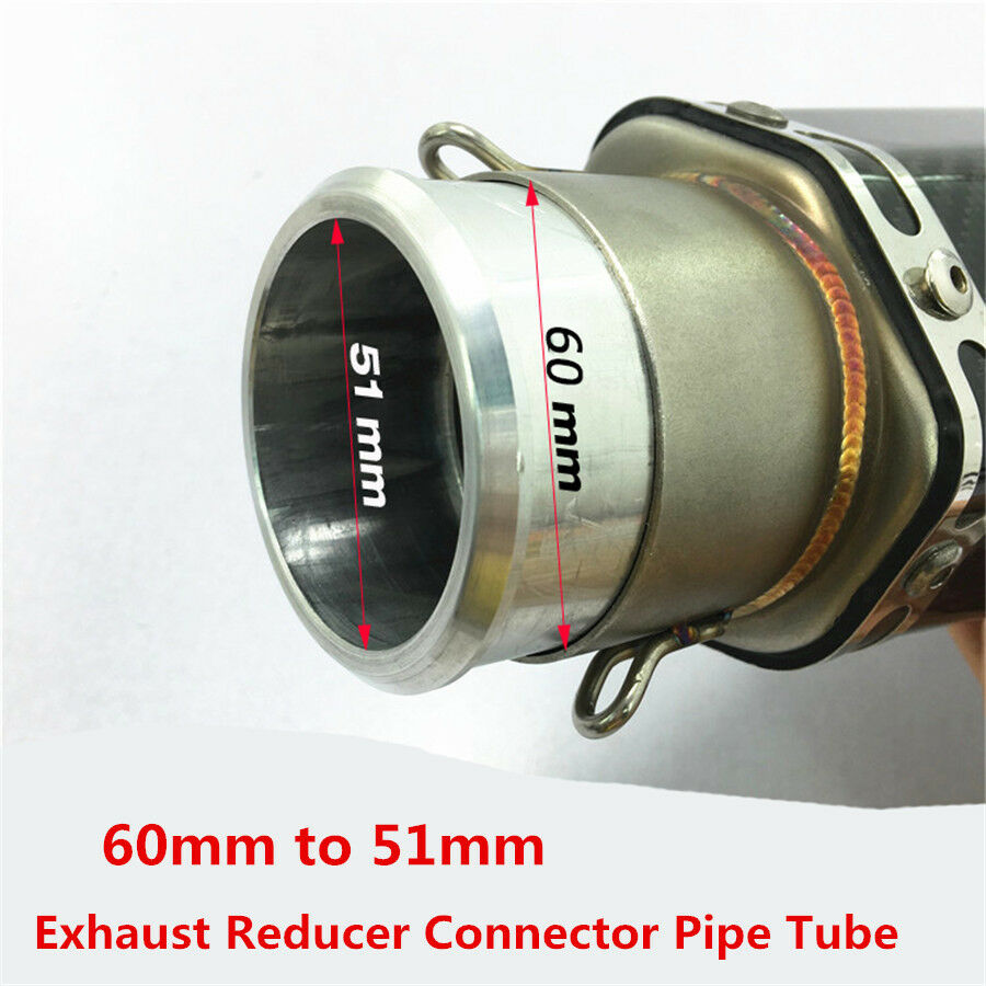 60-51mm Motorcycle Exhaust Reducer Connector Pipe Tube Adapter for 60mm Exhaust