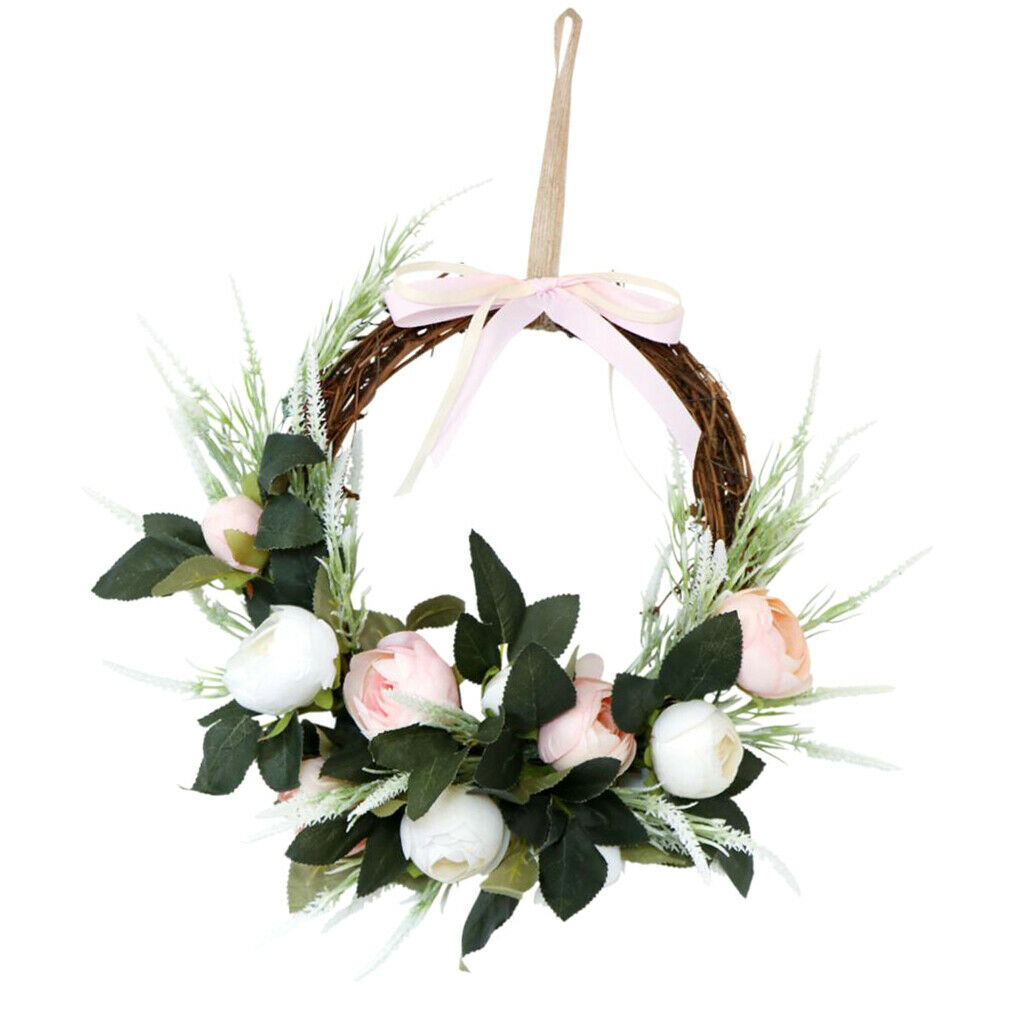 Bridal Flower Crown Hair Garland Artificial Flower Wreath Hanging Door Decor