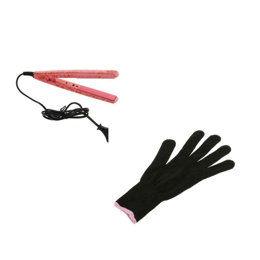 1pc Hair Styling Heat Resistant Glove Flat Iron Hand Protection Mitt Black