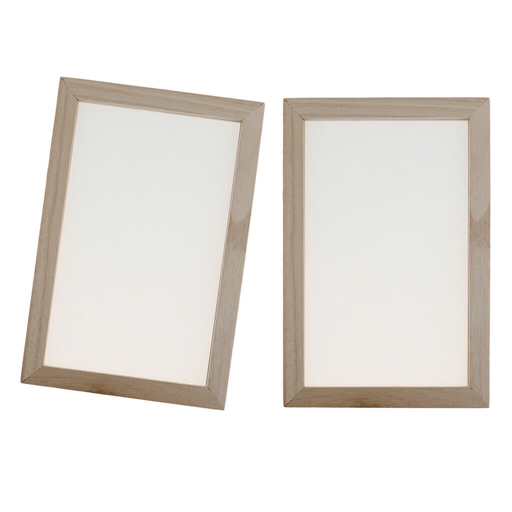 Prettyia 2x Paper Making Frame Screen Kids Children DIY Hadnade Paper Craft