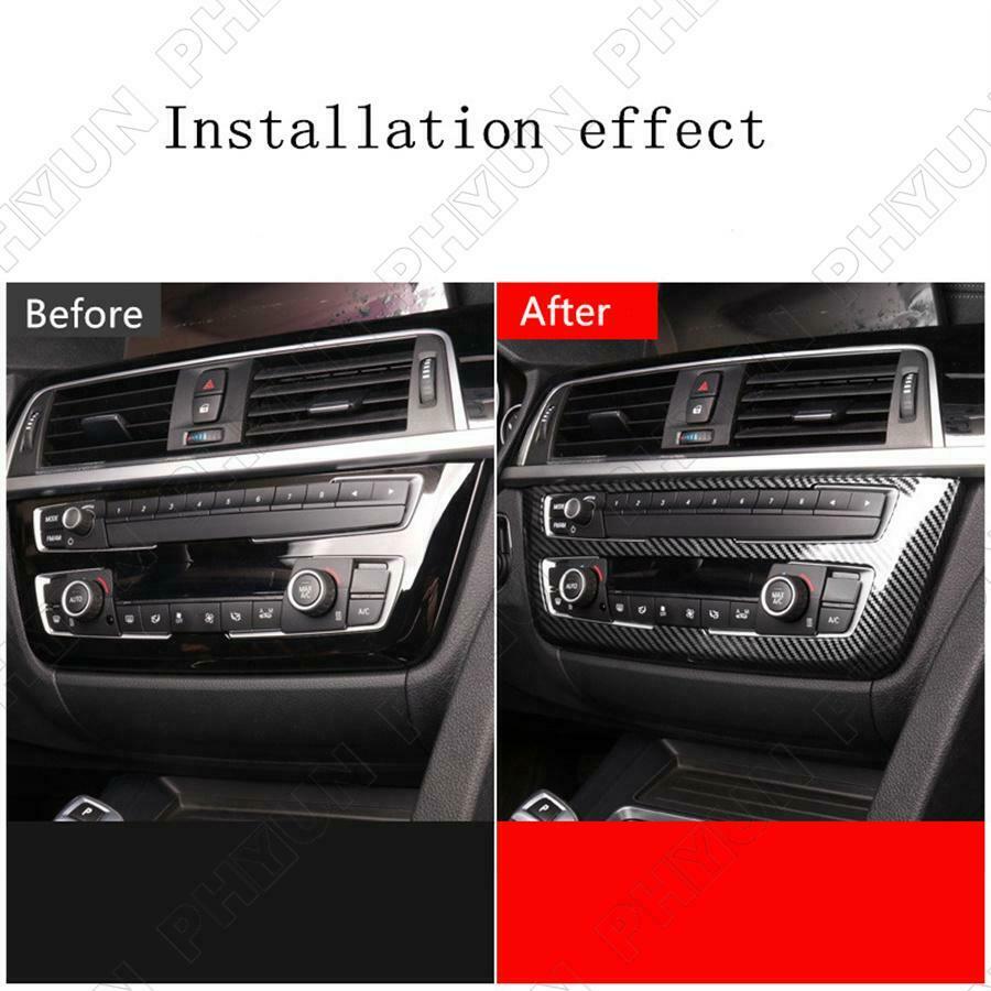 For 2014-18 BMW F80 M3 & F82 F83 M4 CD/AC Console Panel Cover Carbon Fiber Look