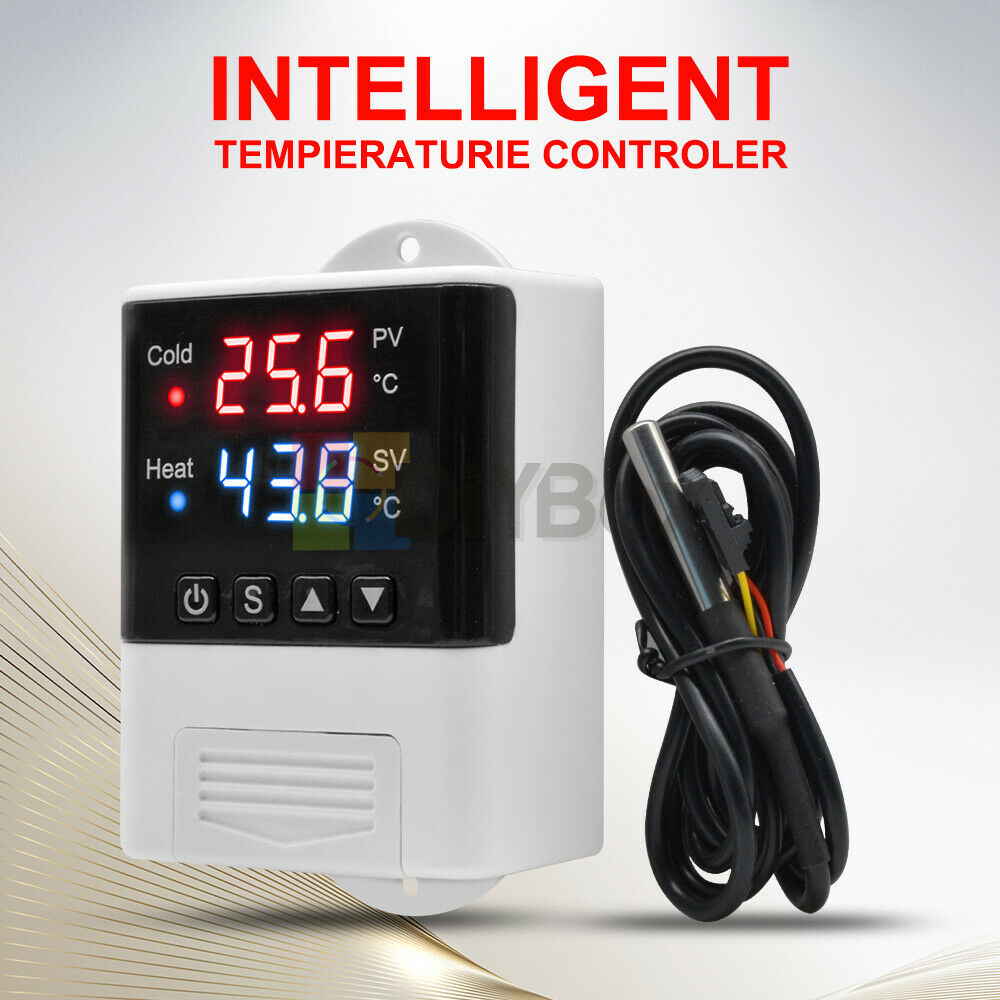 Dual LED Red+Blue Temperature Controller Thermostat DTC2210 Digital AC110V-220V