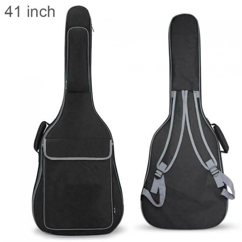 41 Inch Oxford Fabric Guitar Case Gig Bag Double Straps Padded 10mm Cotton Soft