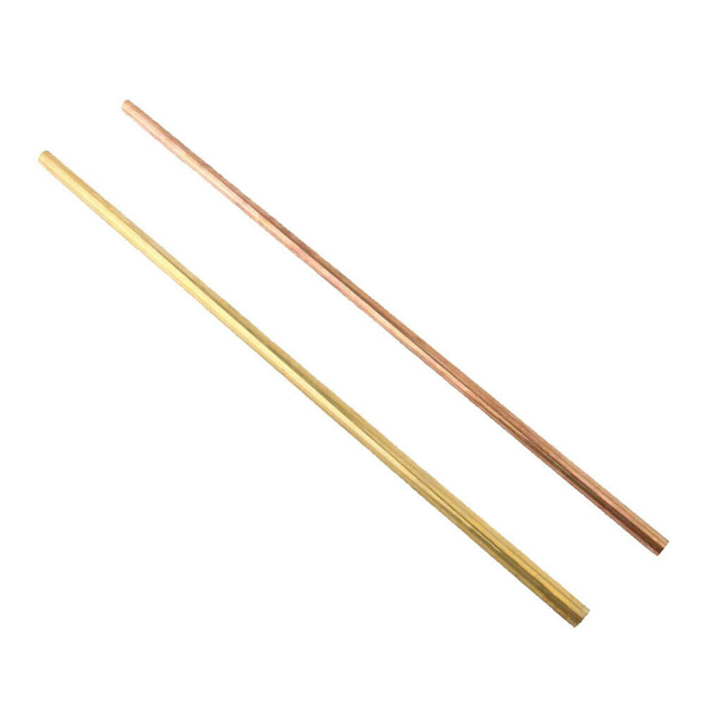 2Pcs 12mm&14mm Brass Tube Pipe Round Bar Rod Sturdy Copper Tube 1mm Pipe