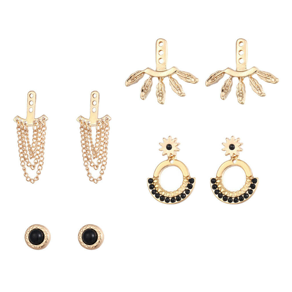 10 Pieces Alloy Stud Earrings Stoppers Stylish Zircon Earrings Jewellery