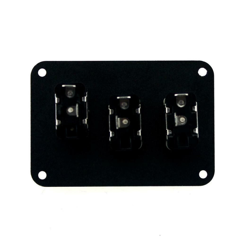 Car Marine Boat 12V/20A 3 Gang SPST Toggle Switches Control Aluminum Panel