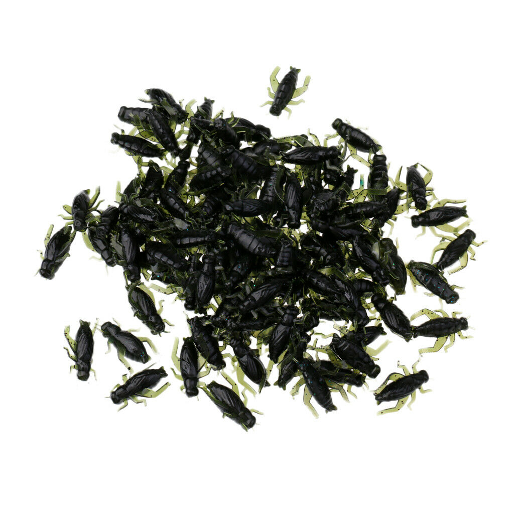 100 Pieces Soft Fishing Lures Baits Insects Portable Cricket Attraction Big