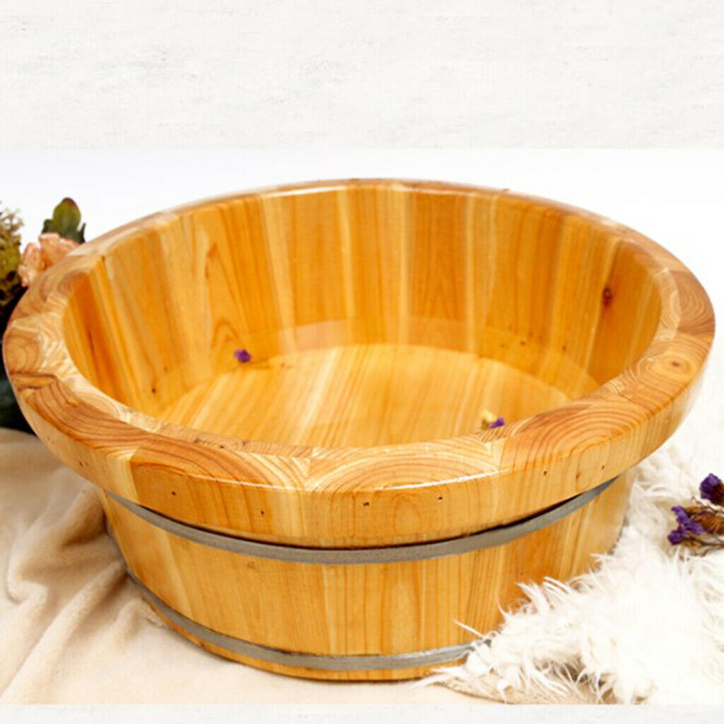 Cedar Wooden Foot Basin Feet Barrel Wood Bucket for Women Washing Spa Sauna