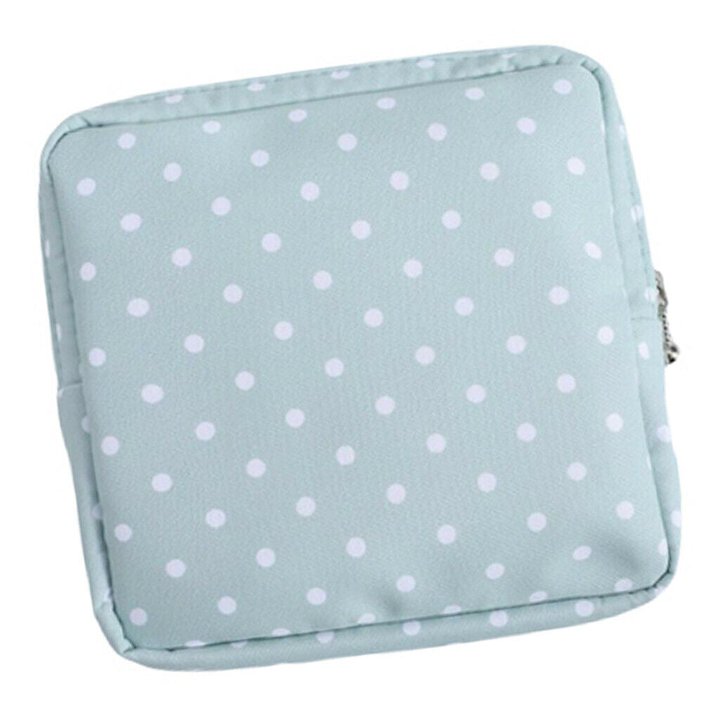 2 Pieces Portable Cotton Sanitary Bag Tampons Makeup Earphones Women Girls