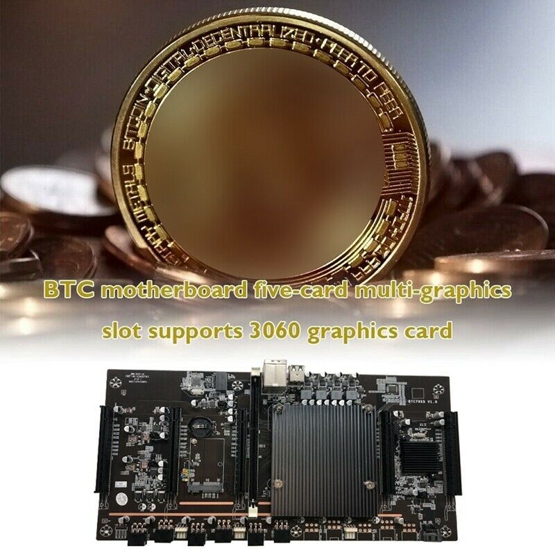 X79 H61 BTC Mining Motherboard LGA 2011 DDR3 Supports 32G 60mm Pitch Support RY6